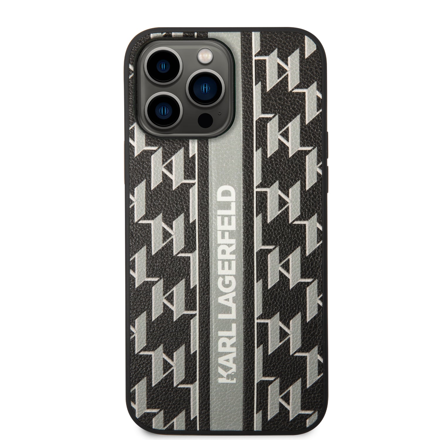 Karl Lagerfeld KLHCP14LPGKLSKG iPhone 14 Pro 6.1 "hardcase gray / gray Monogram Stripe