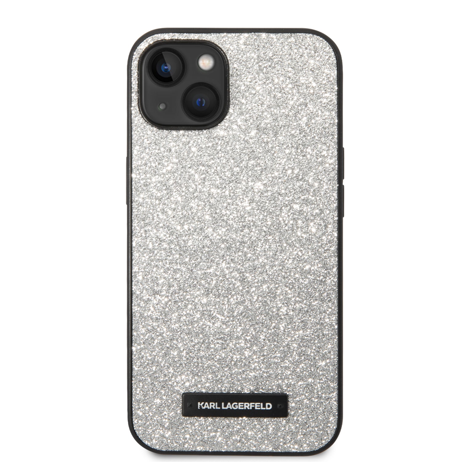 Karl Lagerfeld KLHCP14SG2ELS iPhone 14 6.1 "hardcase silver / silver Glitter Plaque Logo