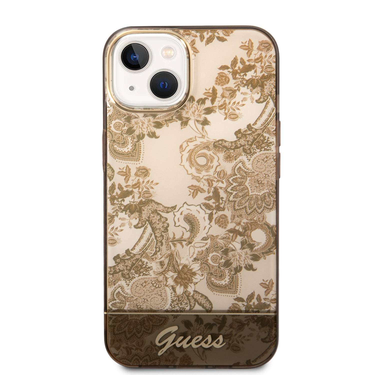Guess GUHCP14XHGPLHC iPhone 14 Pro Max 6.7" ocher hardcase Porcelain Collection
