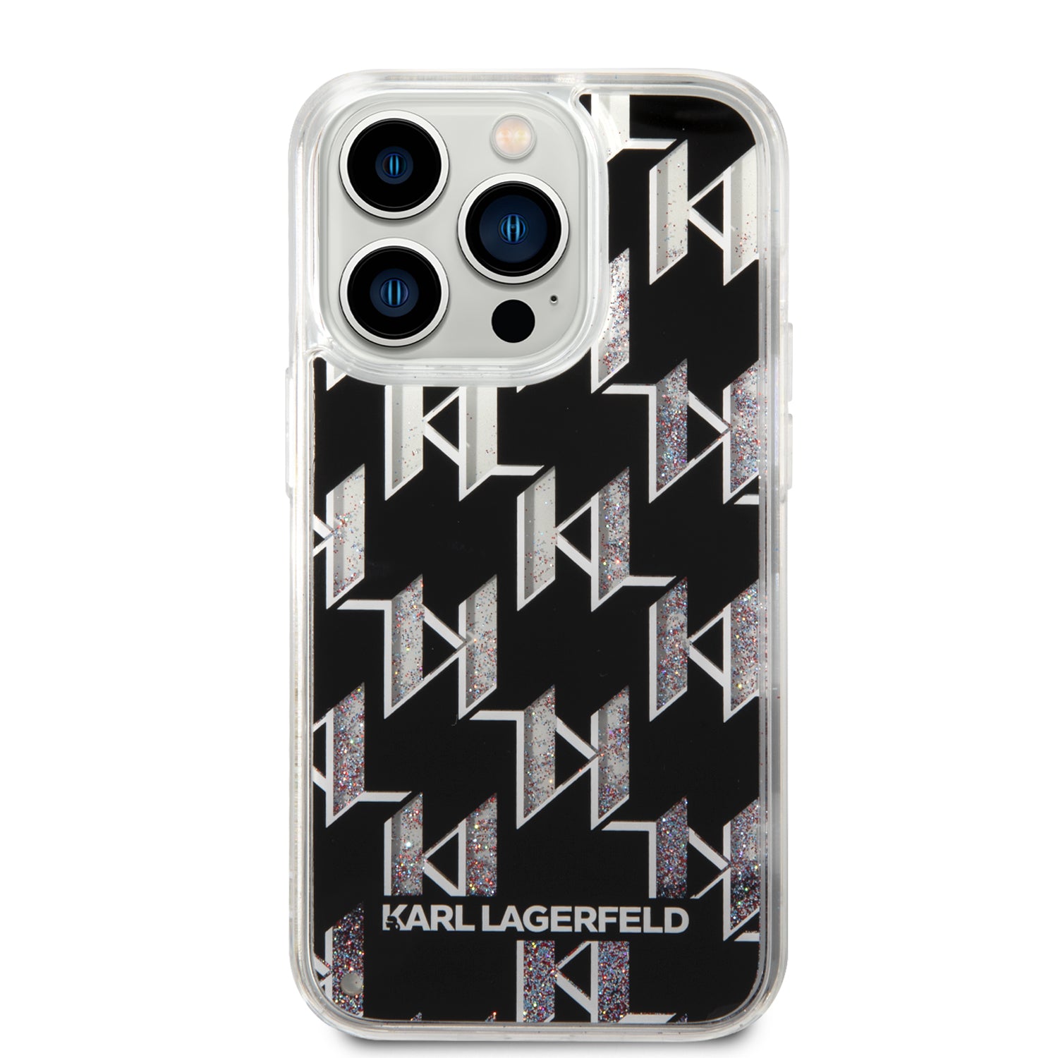 Karl Lagerfeld KLHCP14LLMNMK iPhone 14 Pro 6.1 "hardcase black / black Liquid Glitter Monogram