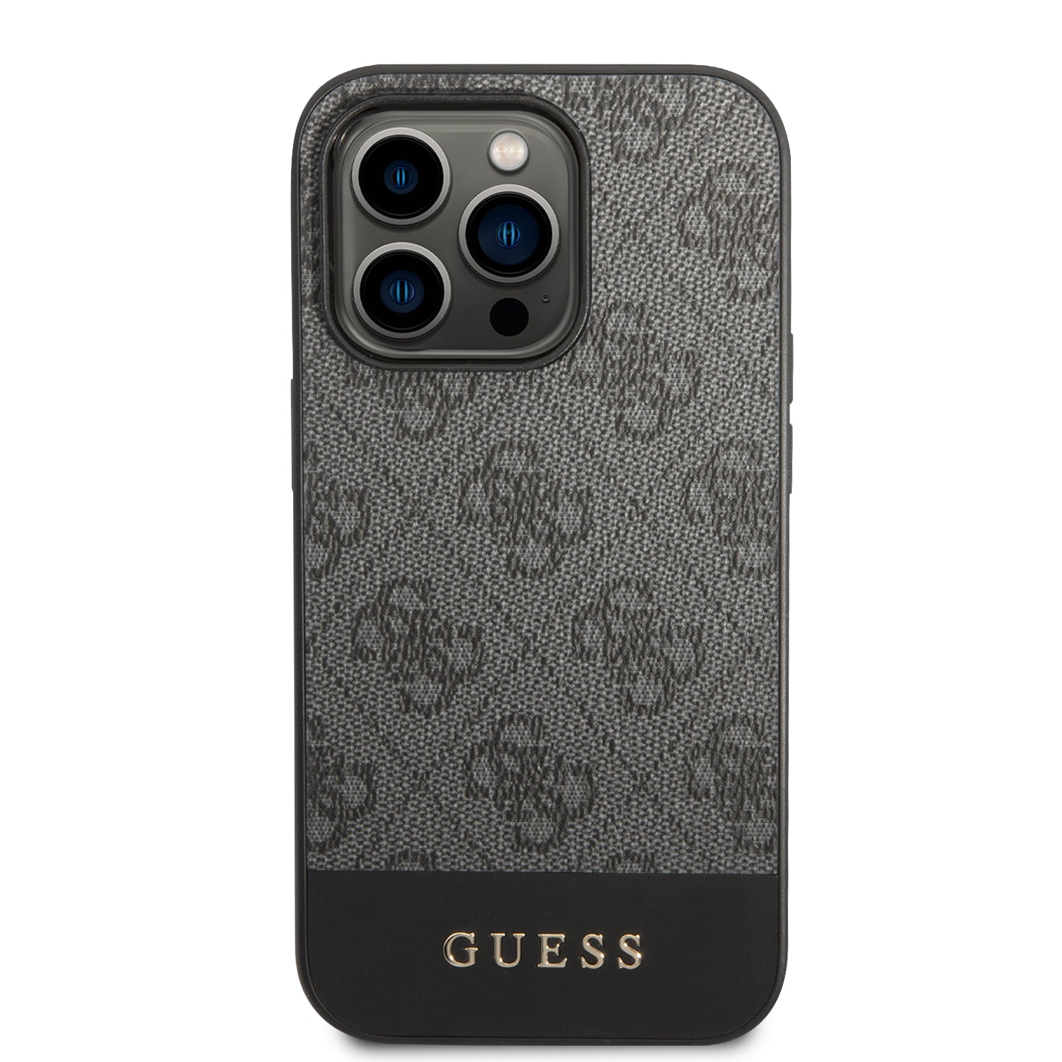 Guess GUHCP14XG4GLGR iPhone 14 Pro Max 6.7" grey/grey hard case 4G Stripe Collection