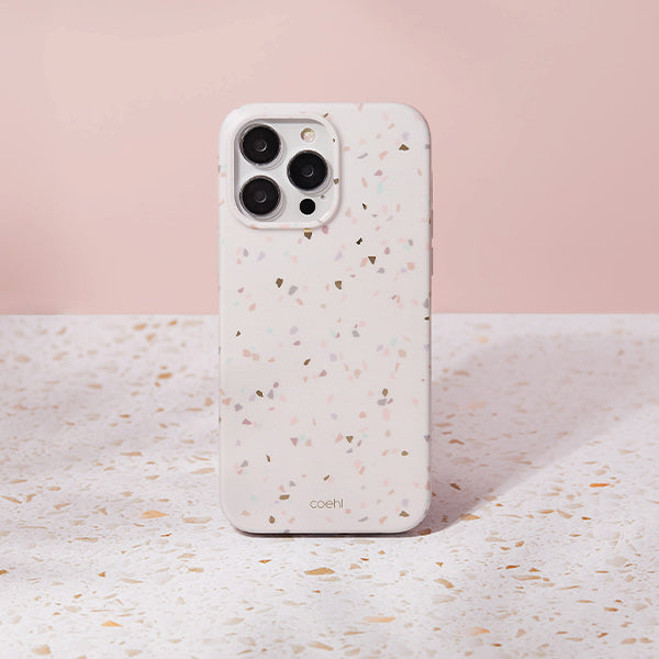 Uniq Coehl Terrazzo case for iPhone 14 Pro Max - sand