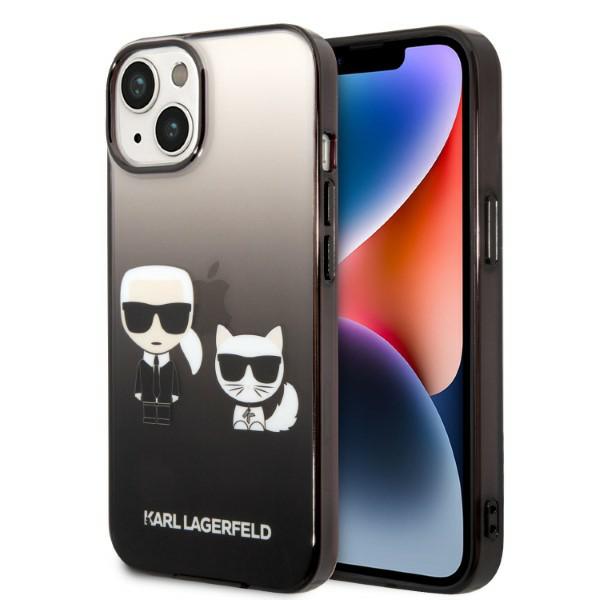 Karl Lagerfeld KLHCP14MTGKCK iPhone 14 Plus 6,7 "hardcase black / black Gradient Ikonik Karl &amp; Choupette