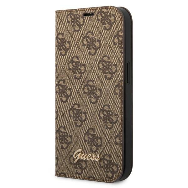 Guess GUBKP14SHG4SHW iPhone 14 6.1 "brown / brown book 4G Vintage Gold Logo