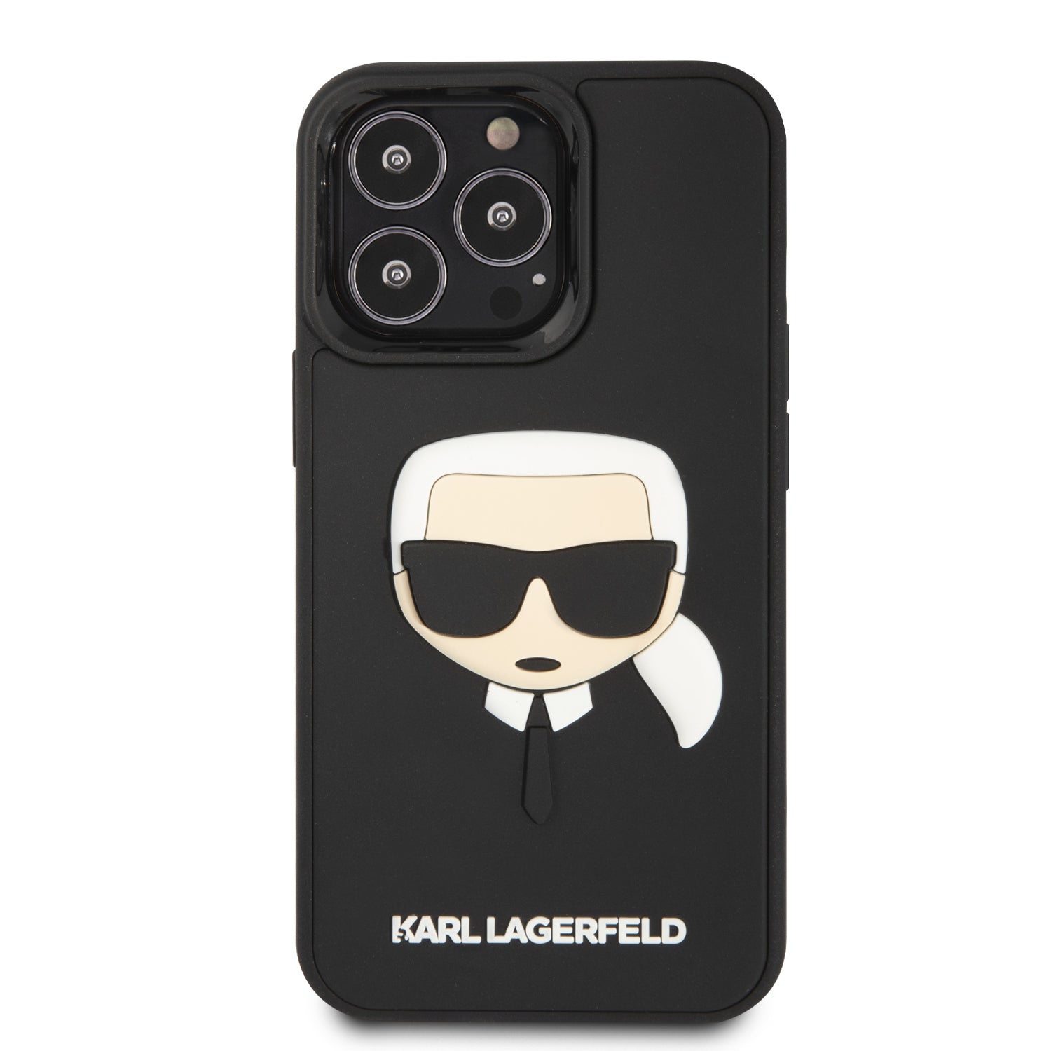 Karl Lagerfeld KLHCP14LKH3DBK iPhone 14 Pro 6.1 "black / black hardcase 3D Rubber Karl`s Head