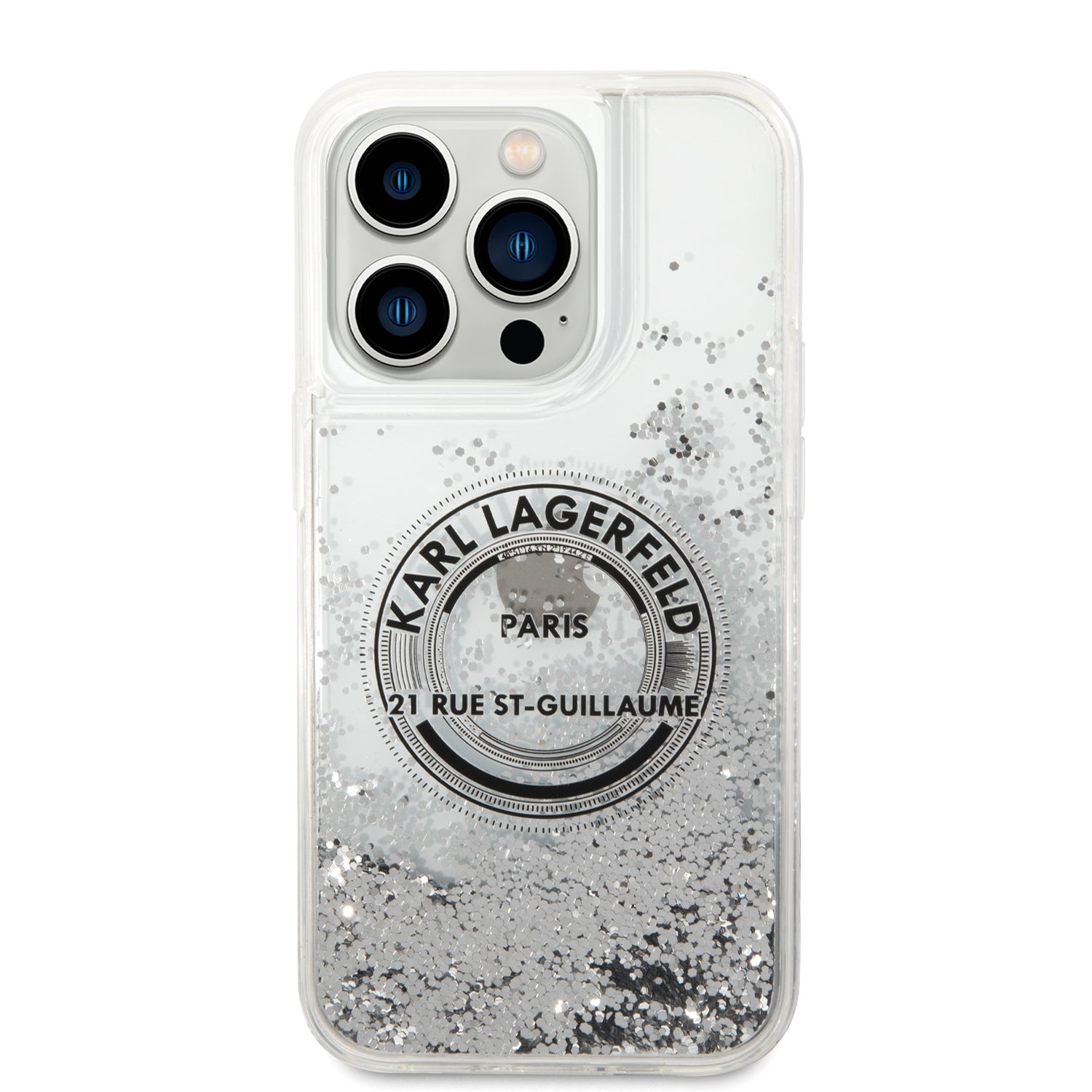 Karl Lagerfeld KLHCP14XLCRSGRS iPhone 14 Pro Max 6.7 "silver / silver hardcase Liquid Glitter RSG