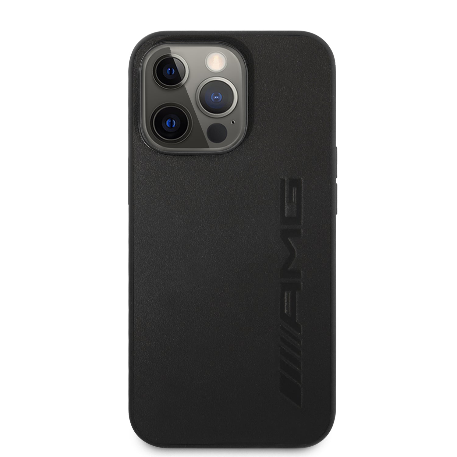 AMG AMHCP14XDOLBK iPhone 14 Pro Max 6.7 "black / black hardcase Leather Hot Stamped