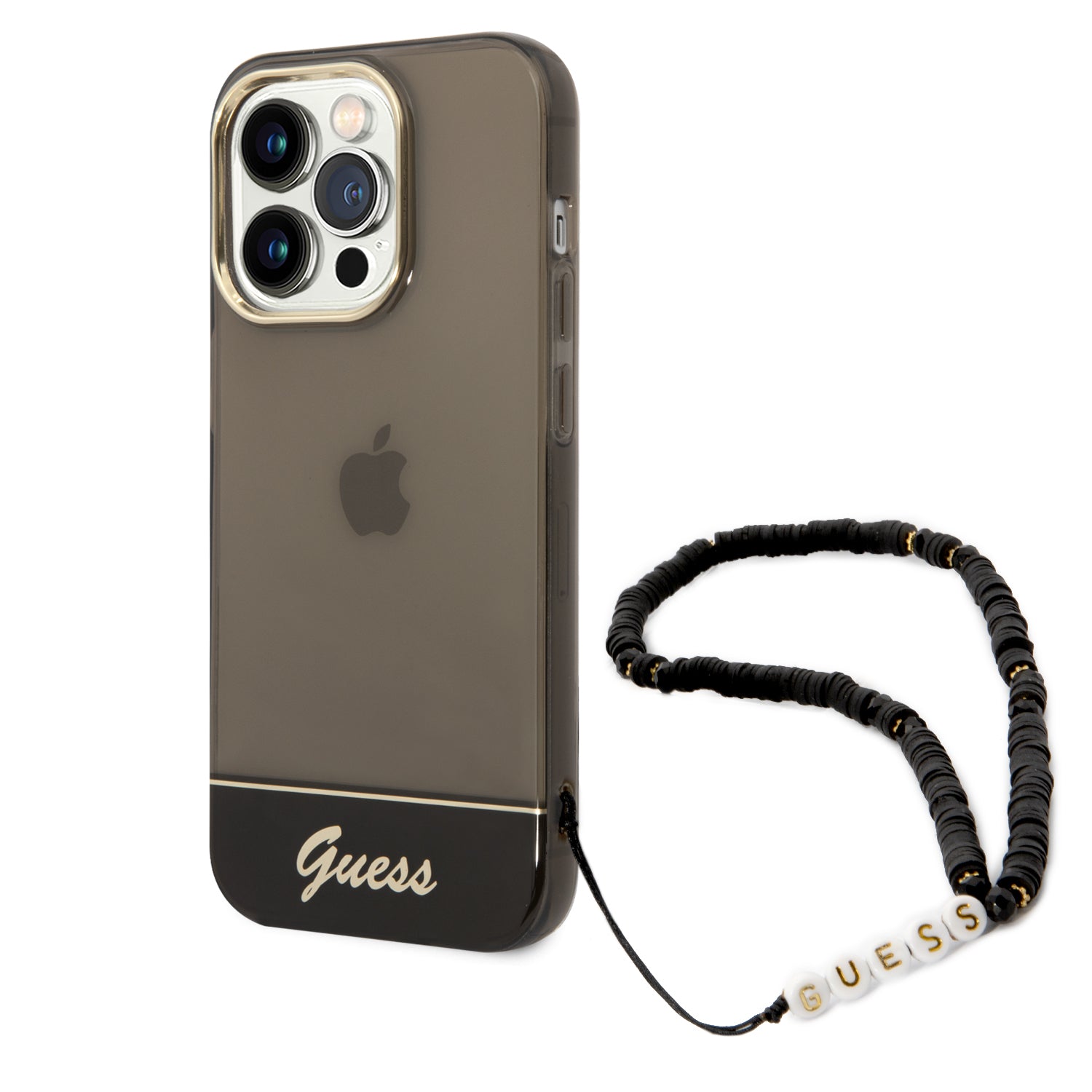 Guess GUHCP14XHGCOHK iPhone 14 Pro Max 6,7 "black / black hardcase Translucent Pearl Strap