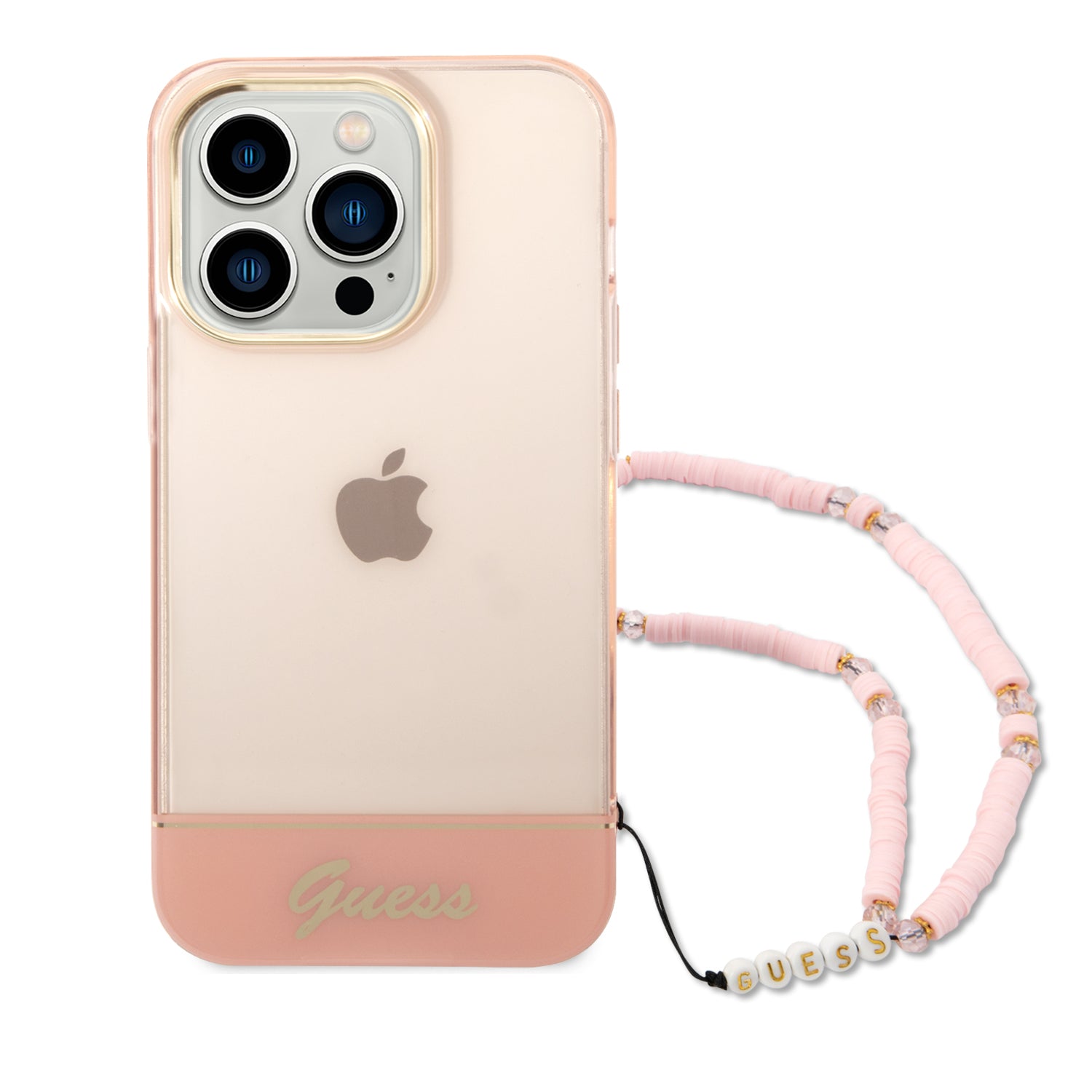 Guess GUHCP14XHGCOHP iPhone 14 Pro Max 6.7" pink/pink hardcase Translucent Pearl Strap