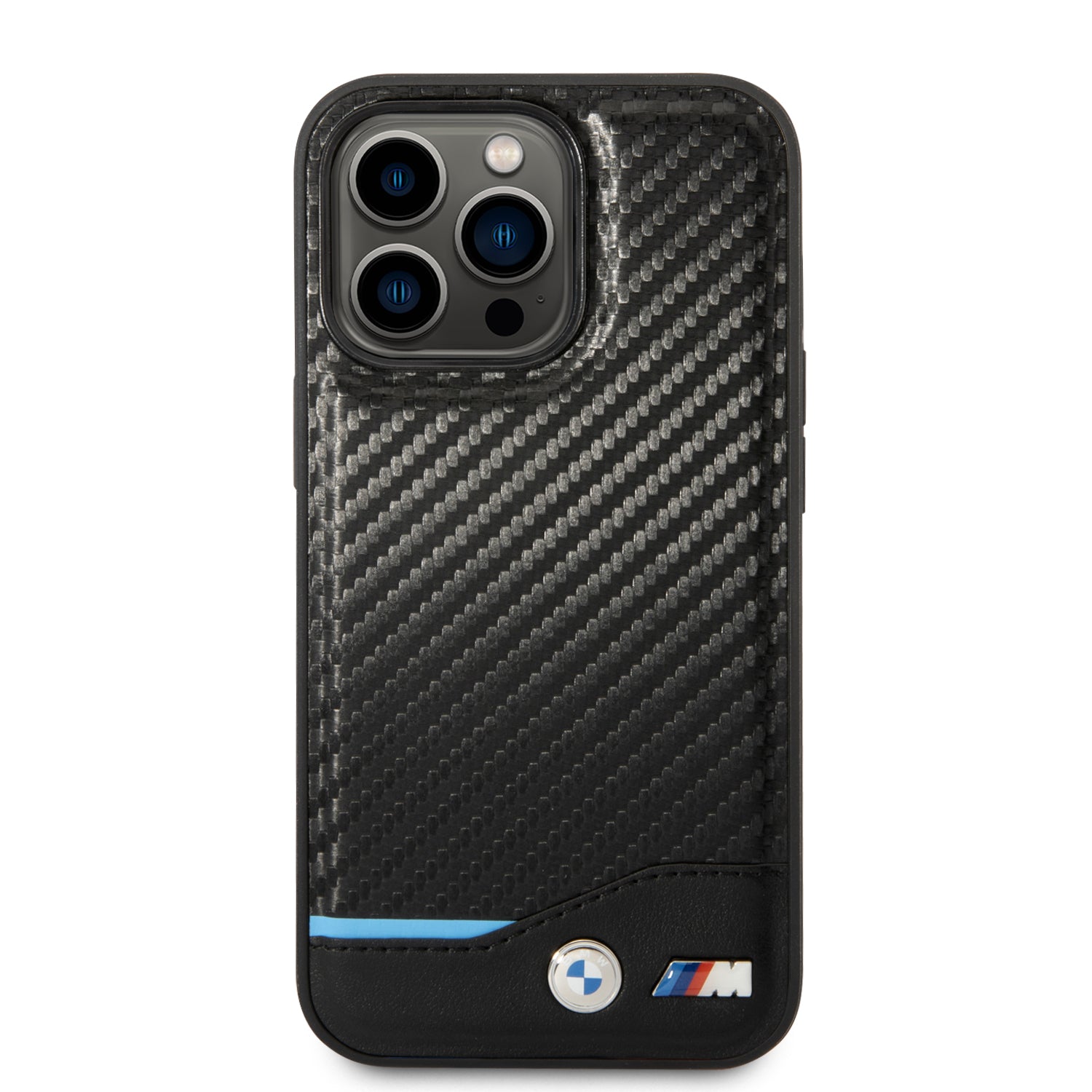 Case BMW BMHCP14L22NBCK iPhone 14 Pro 6.1 "black / black Leather Carbon