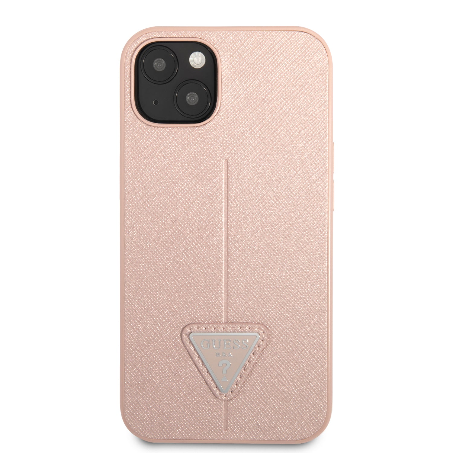 Guess GUHCP14MPSATLP iPhone 14 Plus 6,7 "pink / pink hardcase SaffianoTriangle Logo