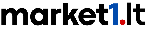 Logo of market1.lt with a white background