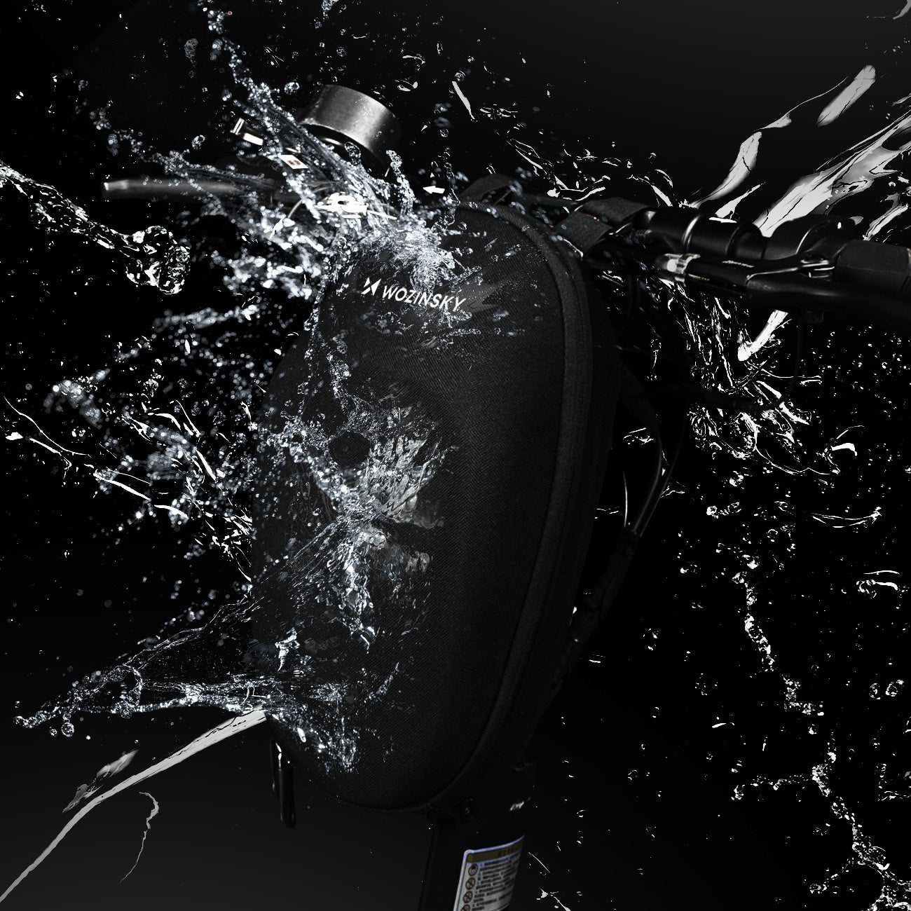 [RETURNED ITEM] Wozinsky waterproof scooter bar bag scooter bag 4l black (WSB1BK)